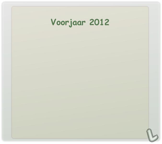 Voorjaar 2012